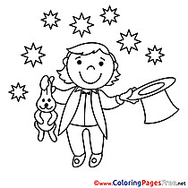 Wizard for Children free Coloring Pages
