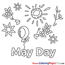 Holiday Colouring Sheet download Workers Day