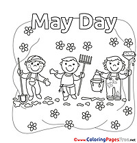 Job Workers Day Coloring Pages free