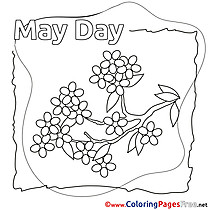 Lily printable Workers Day Coloring Sheets