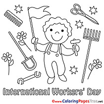 Man Workers Day Coloring Pages download