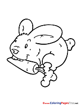 Bunny Carrot download printable Coloring Pages