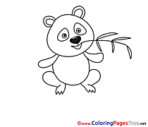 Panda download Colouring Page for Children