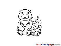 Pandas free Colouring Page download