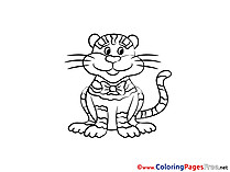 Tiger printable Coloring Pages for free